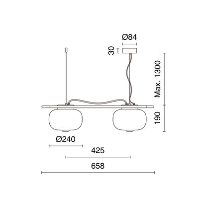 Exo KRISTA LED závěsné svítidlo šedé