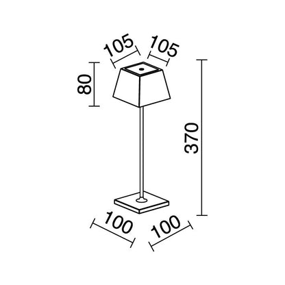 Dopo Litta Square LED přenosná lampa bílá