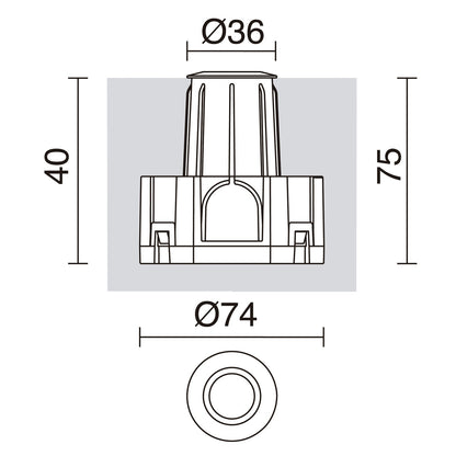 Cristher Nabuco Ground S LED zápustné svítidlo