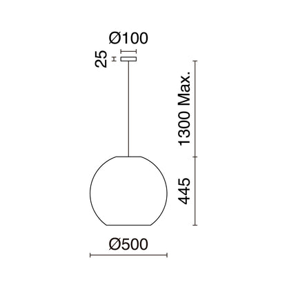 Exo Natural E27 závěsné svítidlo světlé