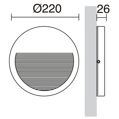 Cristher Slim Bracket 580D LED přisazené svítidlo šedé