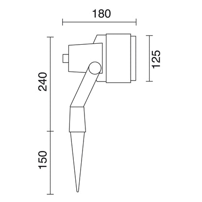 Cristher Spike Spark LED bodové svítidlo bez mřížky