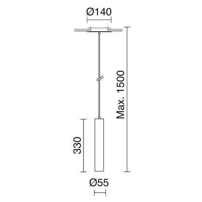 Exo Tania C zápustné GU10 závěsné svítidlo zlaté