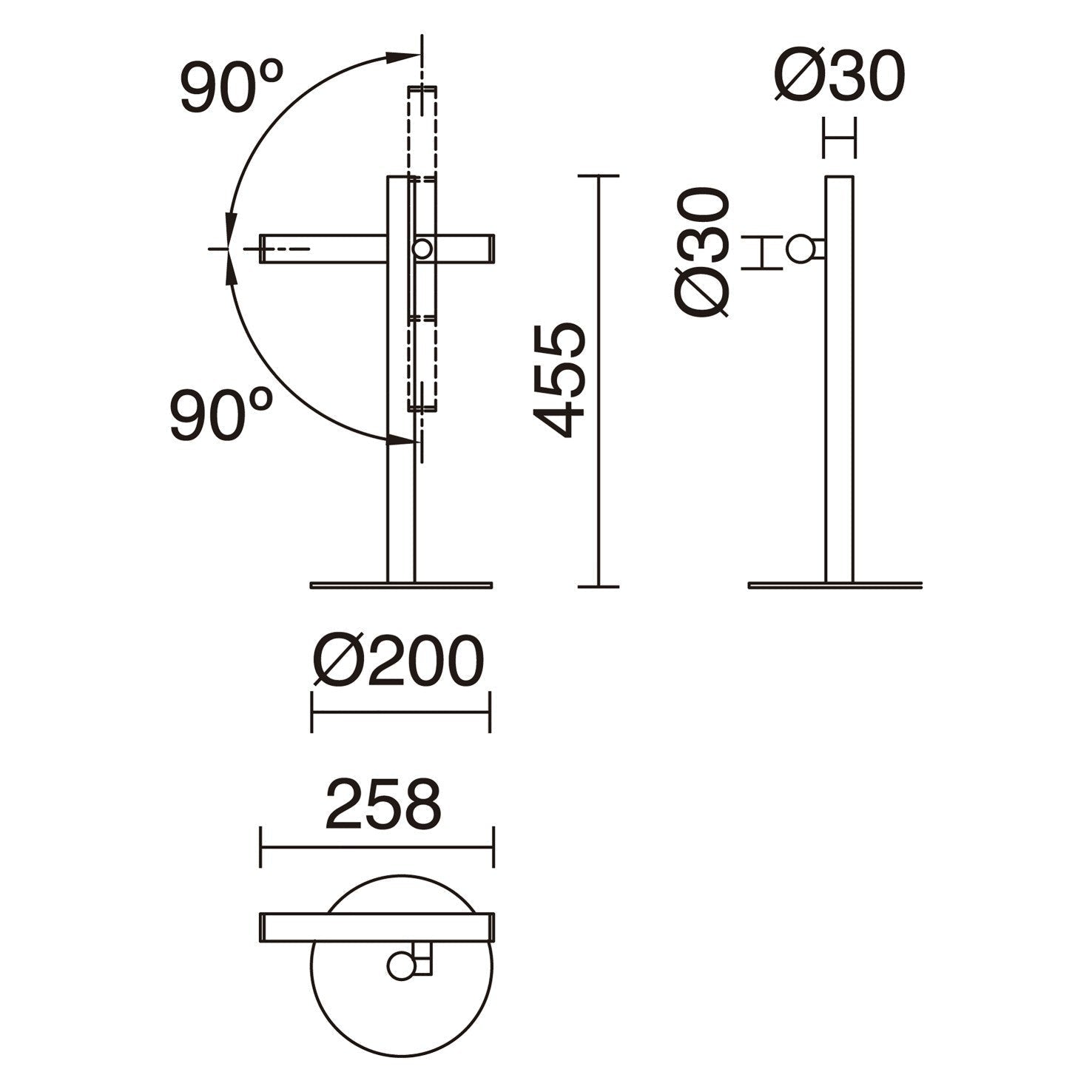 Exo Tania T LED stolní svítidlo bílé
