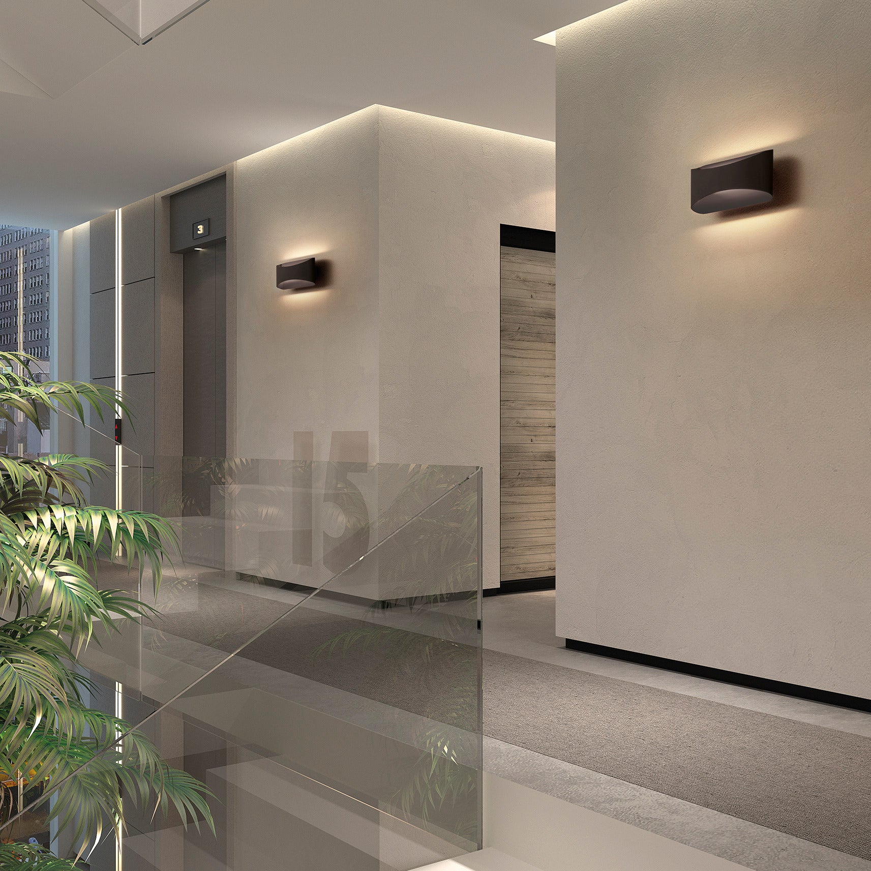 Exo Cooper LED nástěnné svítidlo bílé