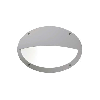 Dopo Teia oval hood E27 přisazené svítidlo šedé